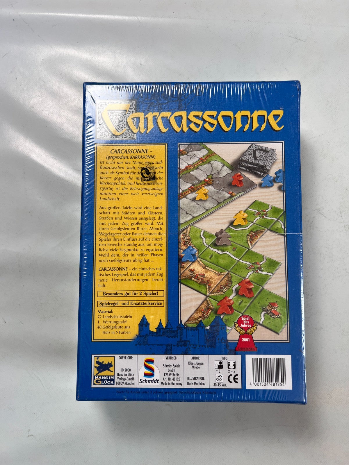 Carcassonne Hans im Glück2001 Altes Layout Legespiel Neu in Folie - Ansicht 7