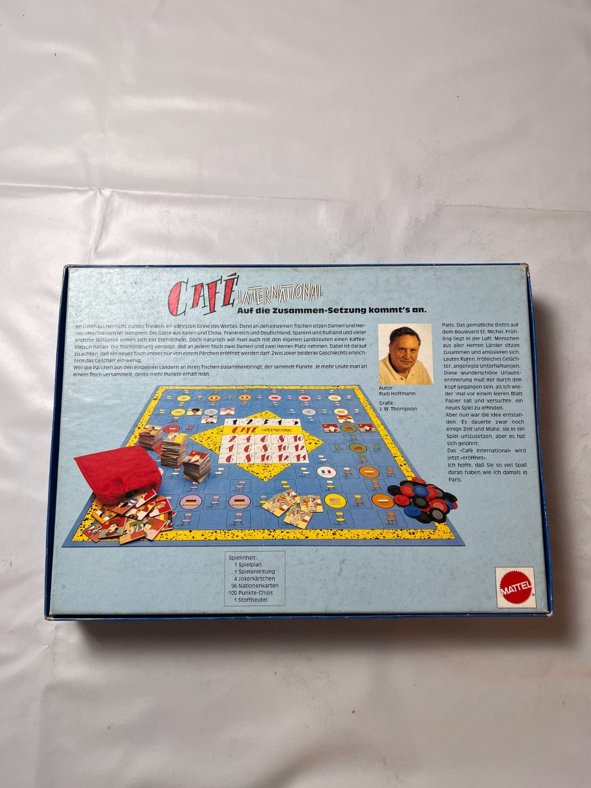 Café International - Brettspiel von Mattel - Vollständig Brett Karton Fleckig - Ansicht 17