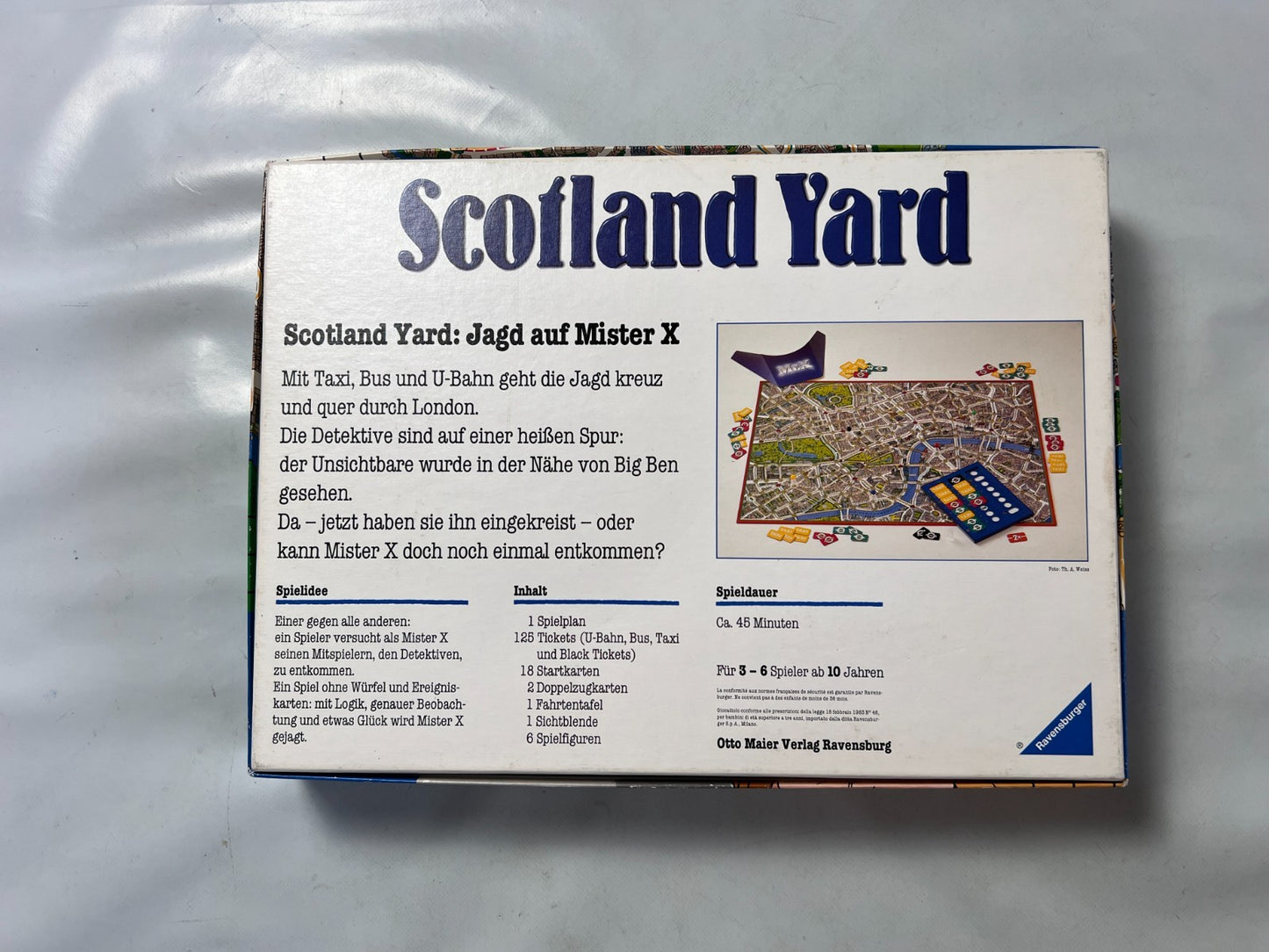 Scotland Yard Brettspiel Ravensburger Spiel des Jahres 83 Retro Vollständig - Ansicht 9