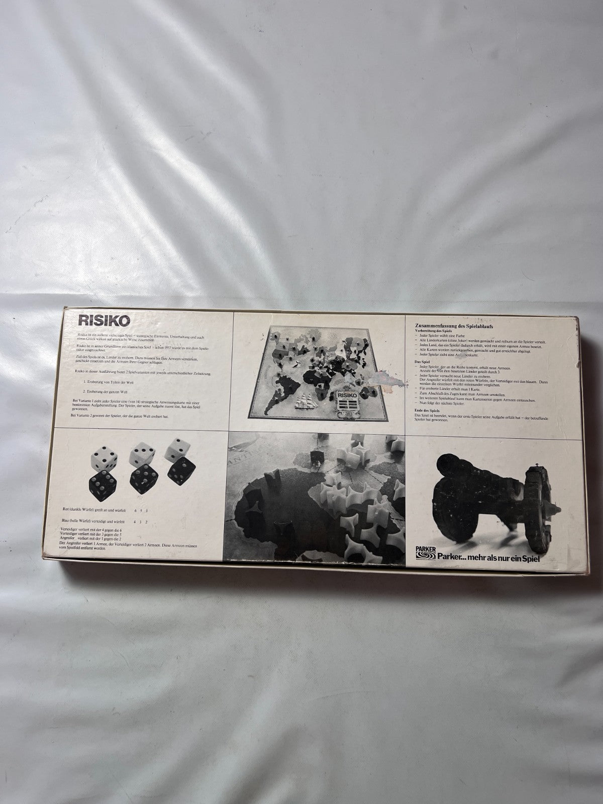 Brettspiel RISIKO ERSTAUSGABE Schwarz PARKER 1975 Vollständig - Ansicht 9