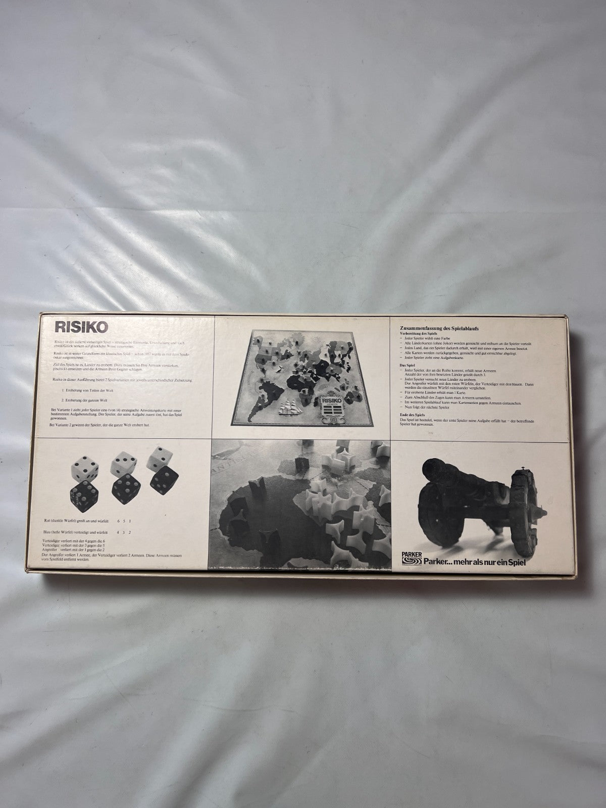 Brettspiel RISIKO ERSTAUSGABE Schwarz PARKER 1975 Vollständig - Ansicht 10