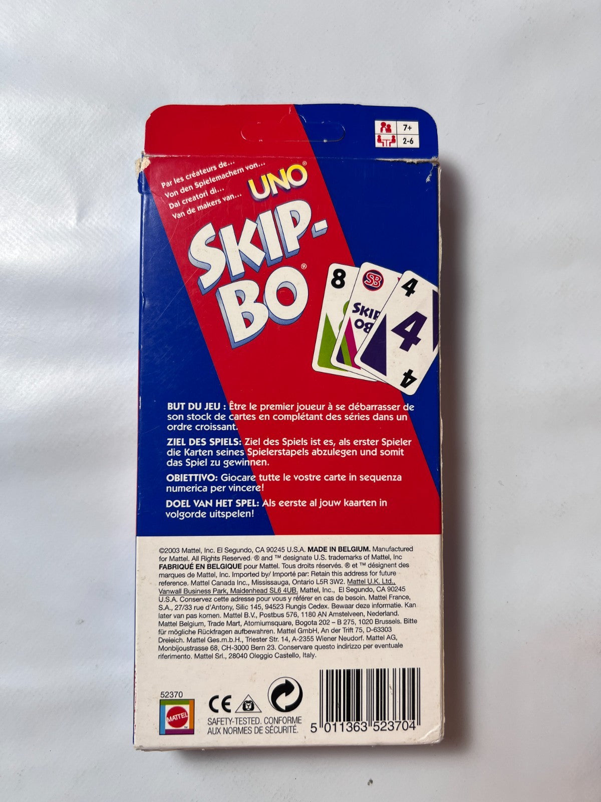 Skip Bo Kartenspiel Mattel blau rote Ausgabe 2003 - vollständig - Ansicht 10