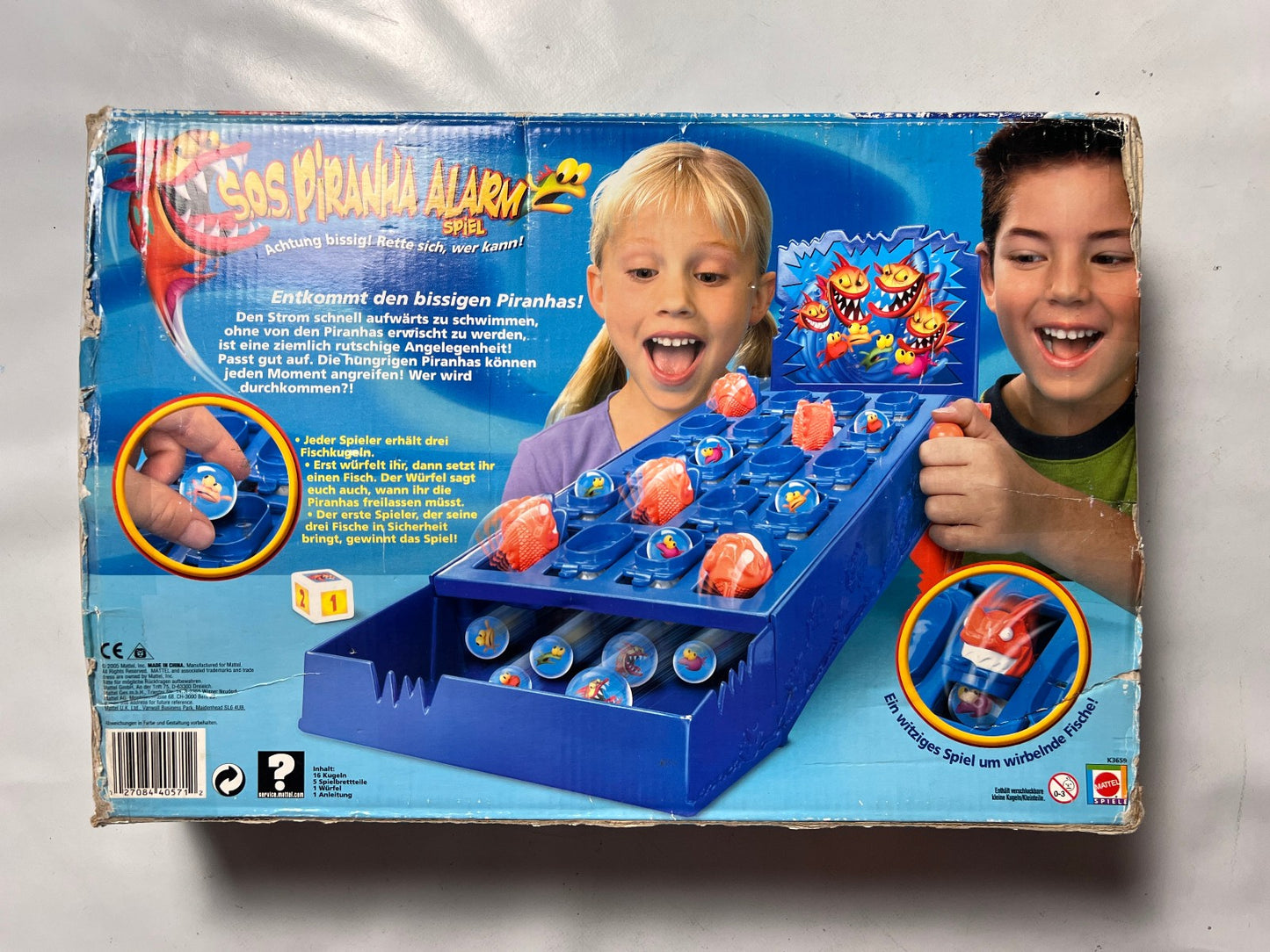 SOS Piranha Alarm Mattel Kinderspiel ab 5 Jahre Vollständig - Ansicht 9