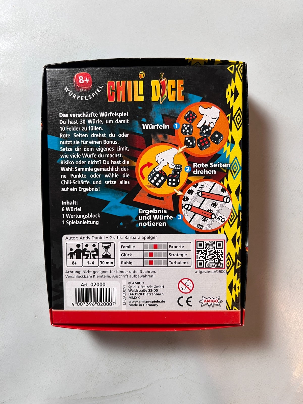 Amigo Chili Dice ab 8 Jahre 14 Spieler Familienspiel Würfelspiel Vollständig - Ansicht 8