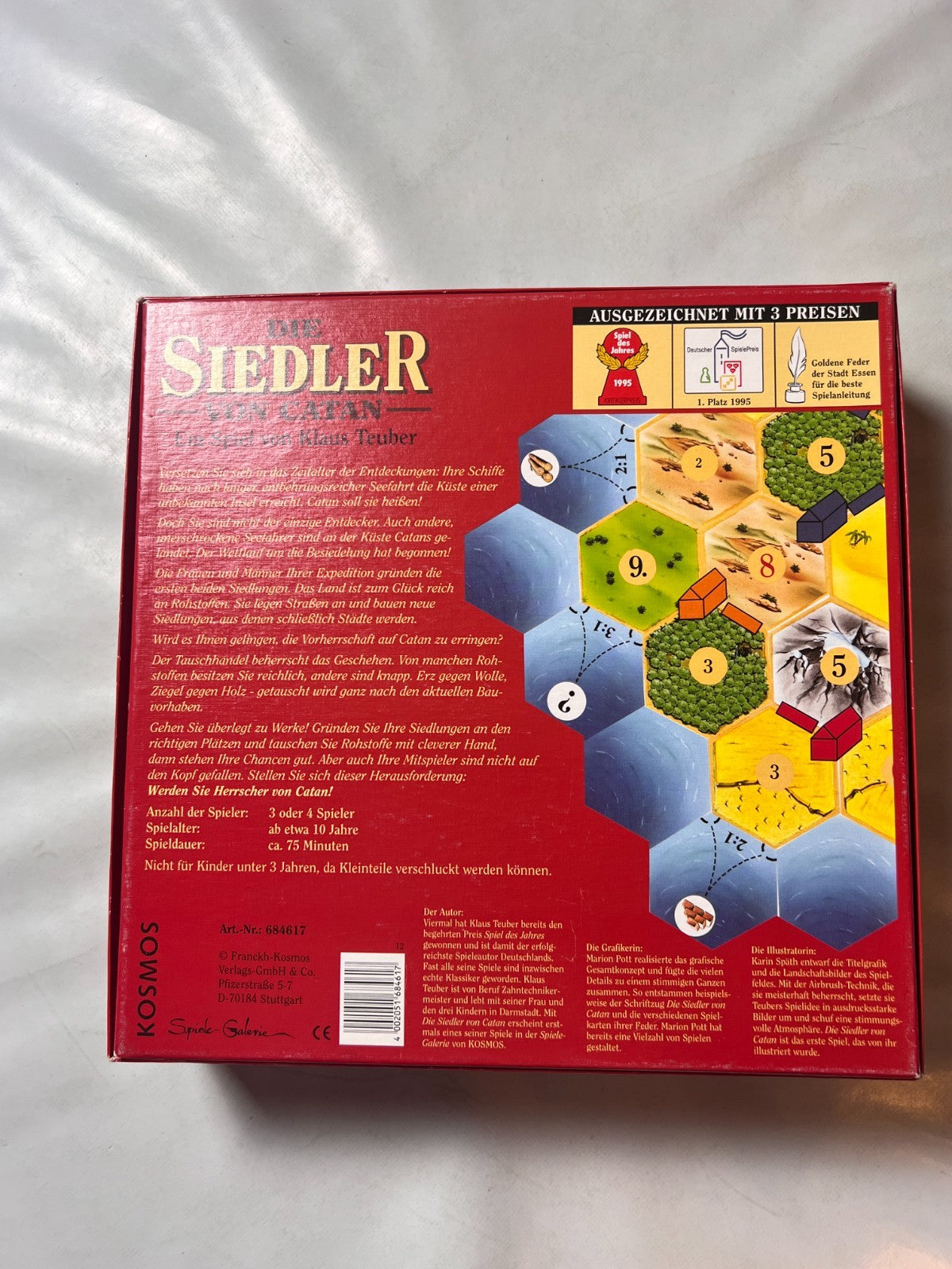 Brettspiel Die Siedler von Catan - Kosmos 1995 - Holz - vollständig - Ansicht 10
