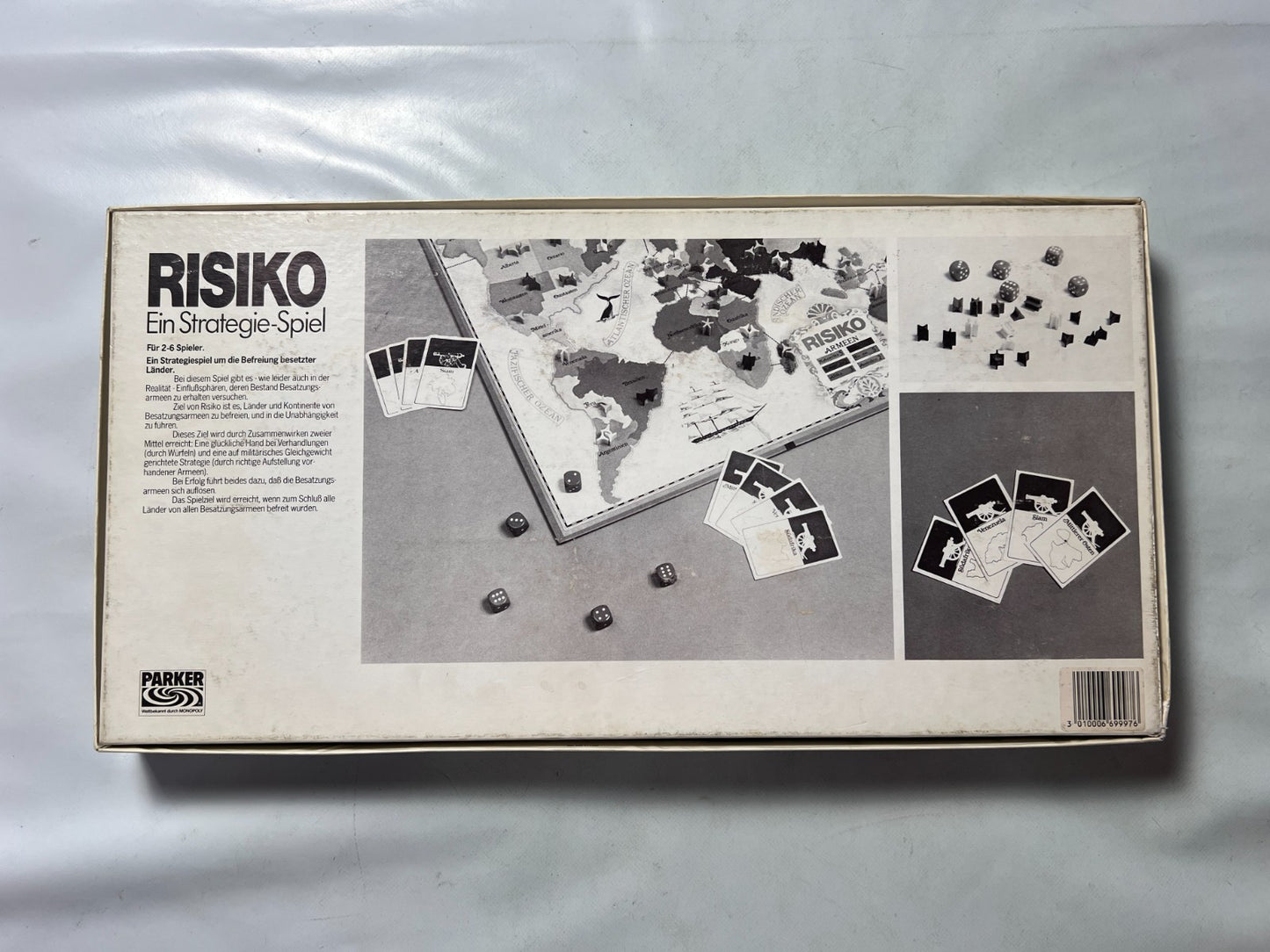 Brettspiel Risiko weiße Ausgabe Parker 1982 Vollständig ohne Beschreibung - Ansicht 12