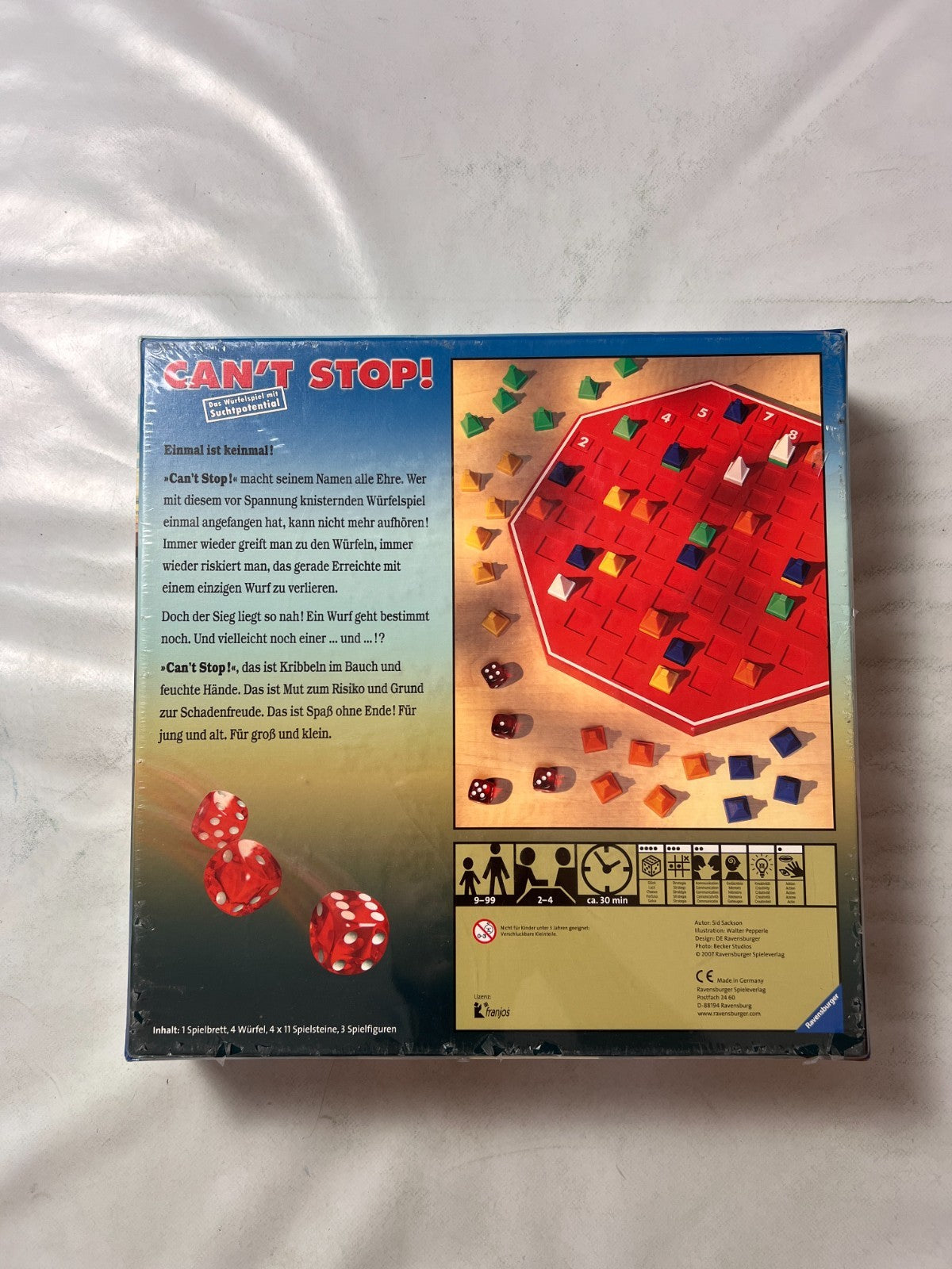 Can´t Stop Würfelspiel mit Suchtpotential Ravensburger Spiel - NEU in Folie - Ansicht 8