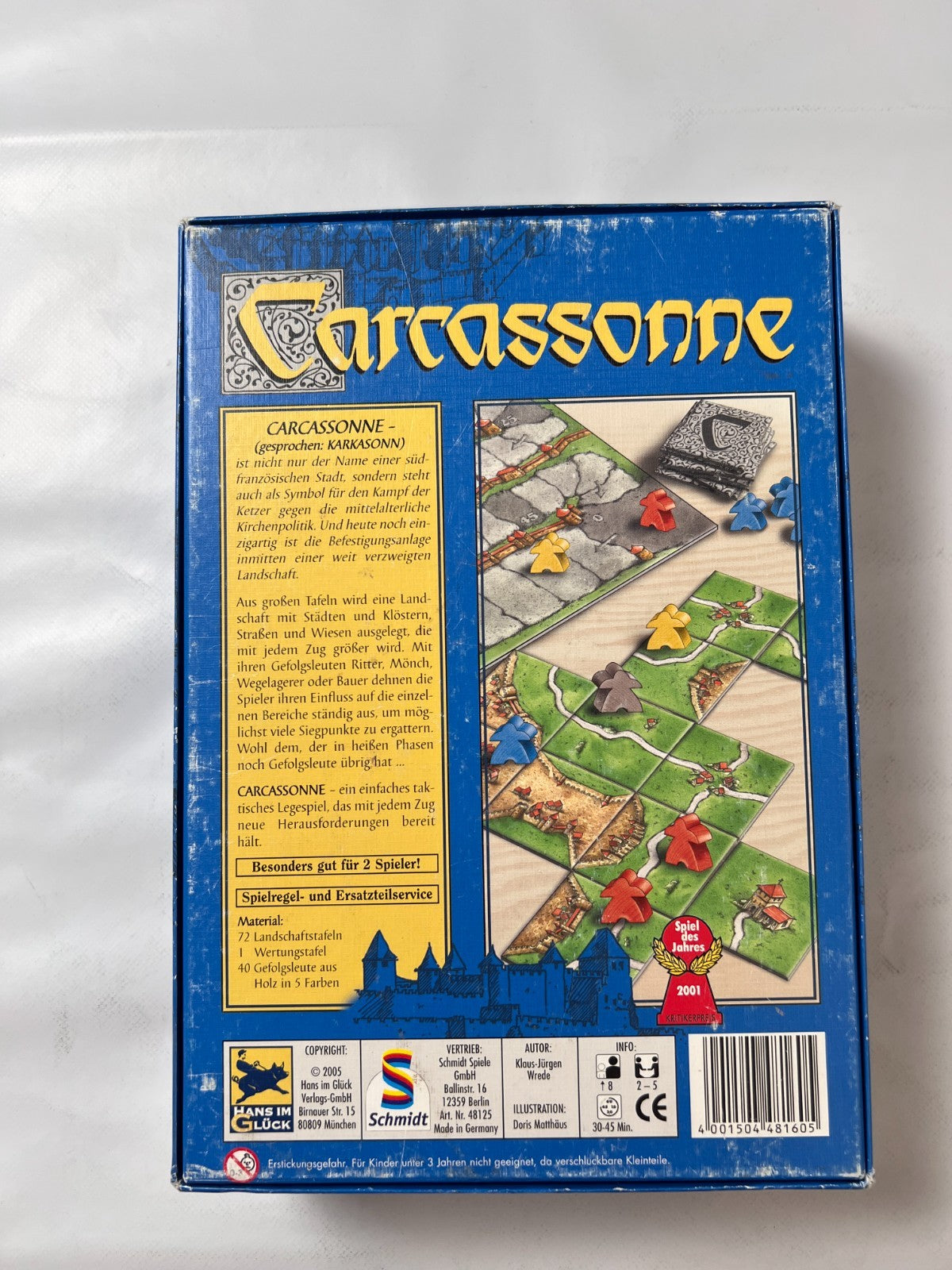 Carcassonne Hans im Glück2001 Altes Layout Legespiel Gesellschafts - Vollständig - Ansicht 10