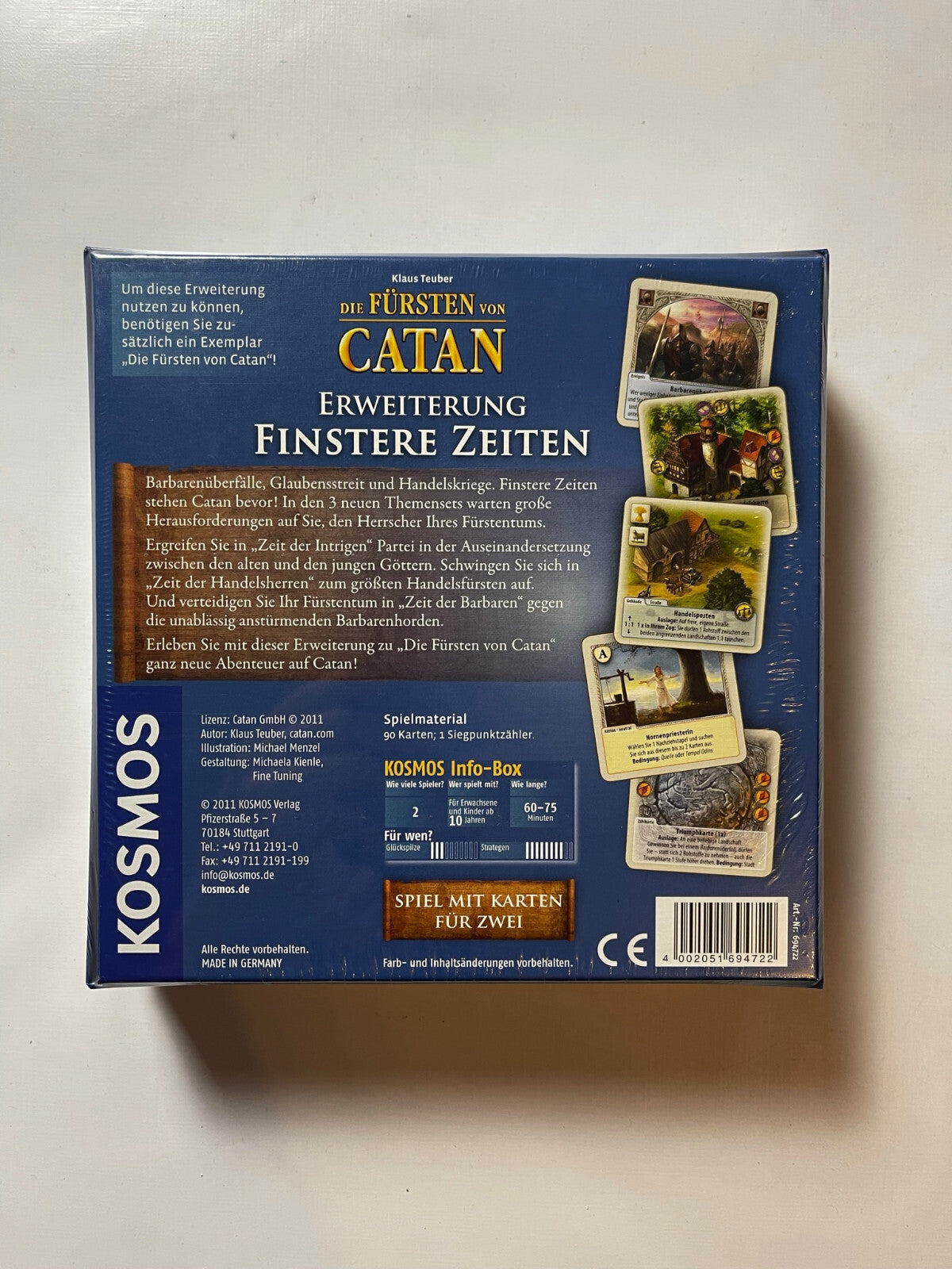 Die Fürsten von Catan Finstere Zeiten Spiel Kosmos - Neu Verschweißt - Ansicht 5