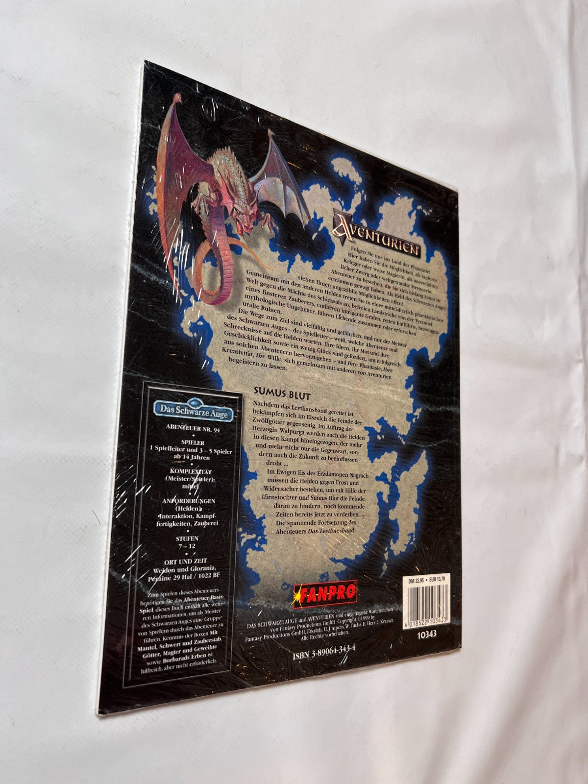 DSA 4 * Das Schwarze Auge * Sumus Blut * Abenteuer A94 - NEU in Folie - Ansicht 5