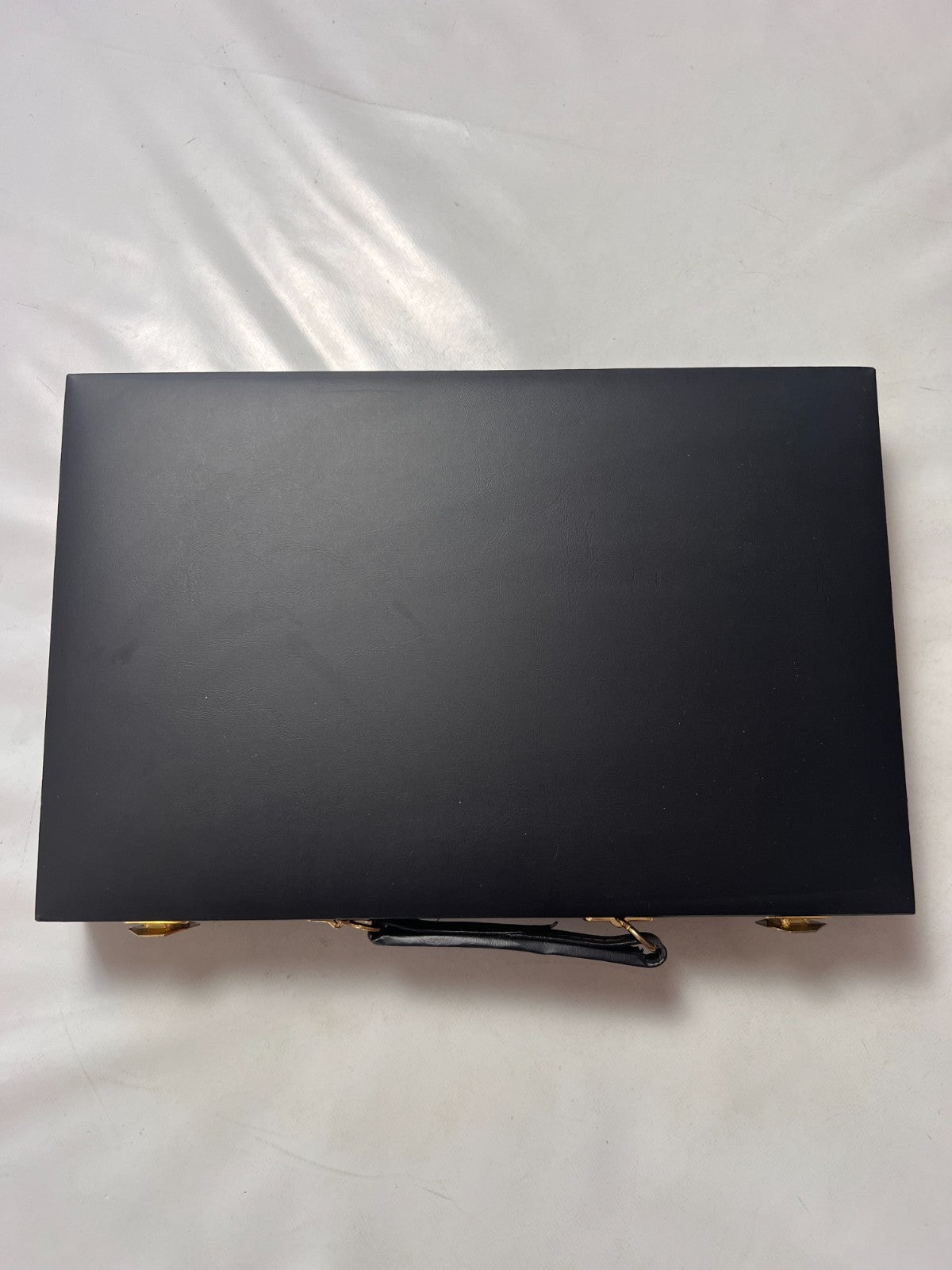 Großer Backgammon KunstlederKoffer Rot schwarz Hartung 38 x 25 cm geschlossen - Ansicht 11