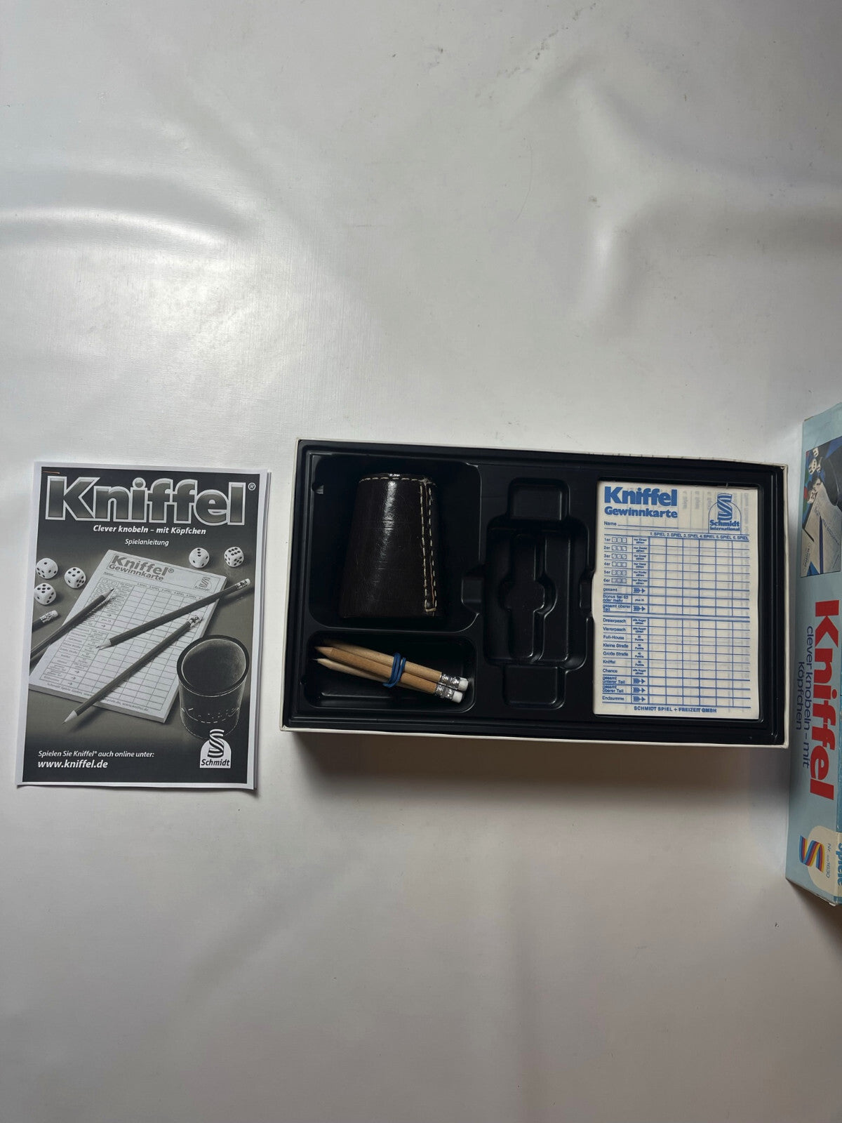 Kniffel Schmidt Spiele Alt Vintage ca. 70er Jahre - Spielmaterial vollständig - Ansicht 5