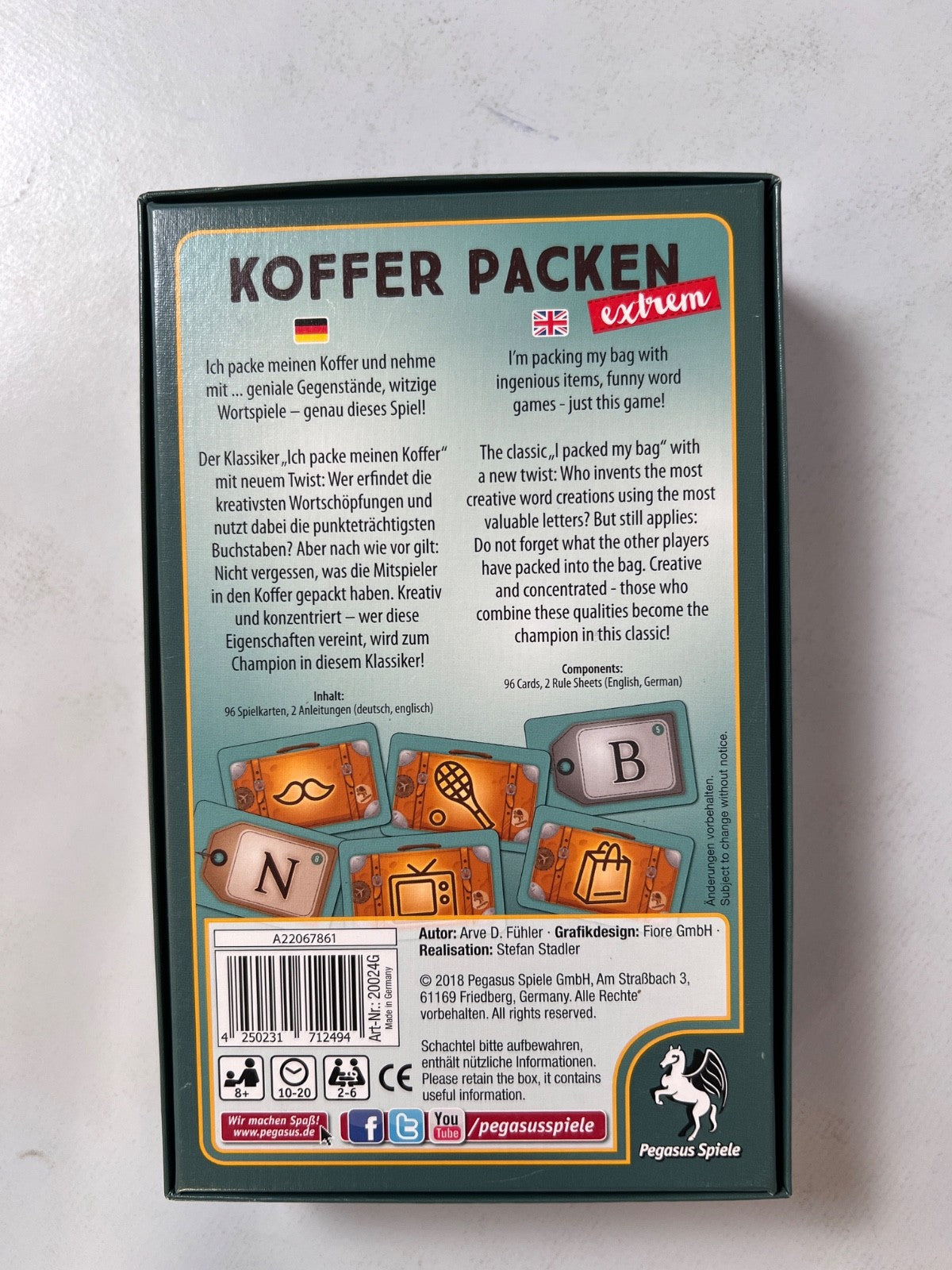 Kofferpacken extrem Spiel Pegasus Spiele Unbespielt - Ansicht 9