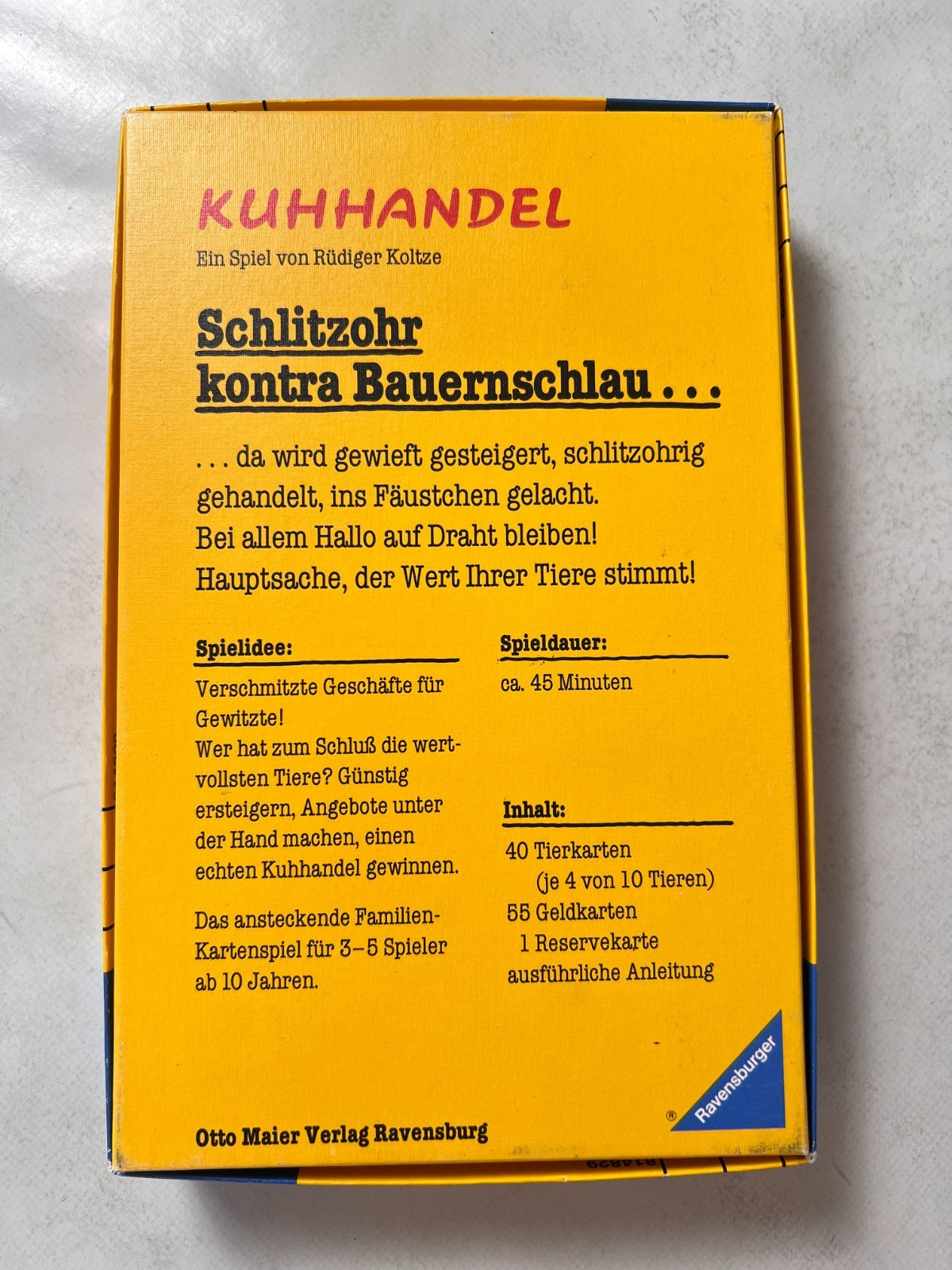 KUHHANDEL RAVENSBURGER Kartenspiel Spiel VON RÜDIGER KOLTZE - Vollständig - Ansicht 9