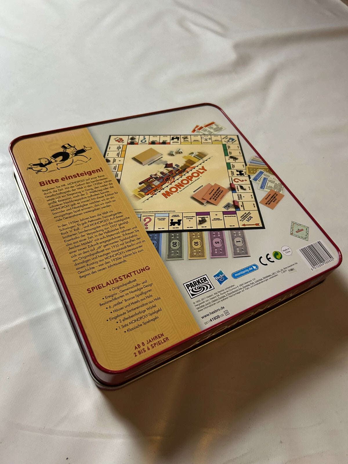 Monopoly Limitierte Sonderausgabe Blechdose Hasbro Brettspiel - Vollständig - Ansicht 14