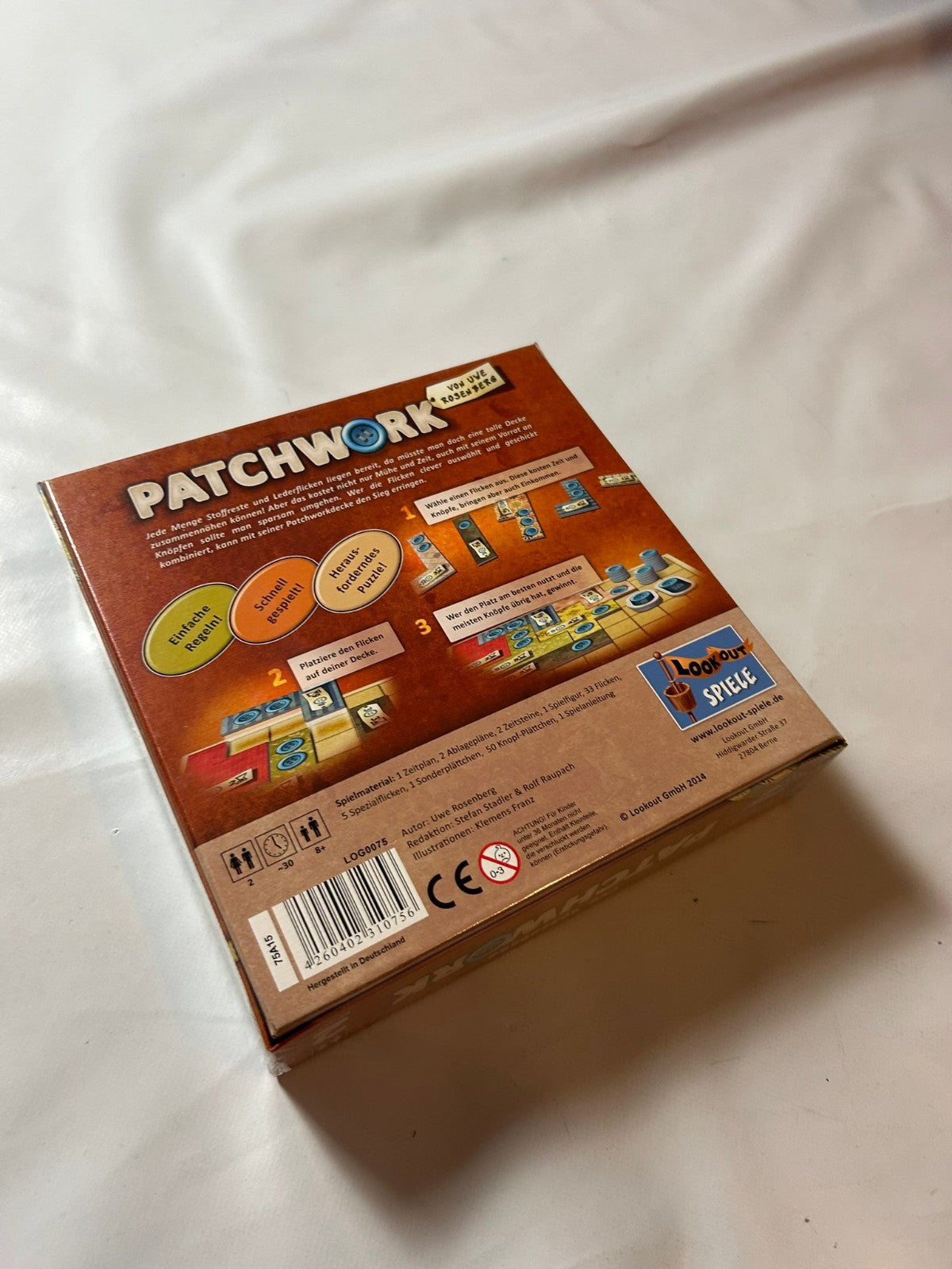 Patchwork von Uwe Rosenberg 2014 Lookout Spiele Neu in Folie - Ansicht 9