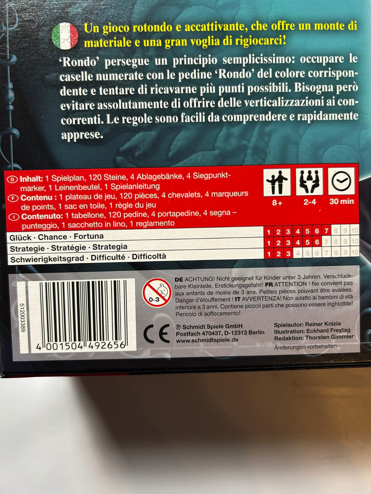 Rondo Brettspiel Schmidt Spiele Gesellschaftsspiel - Vollständig - Ansicht 9