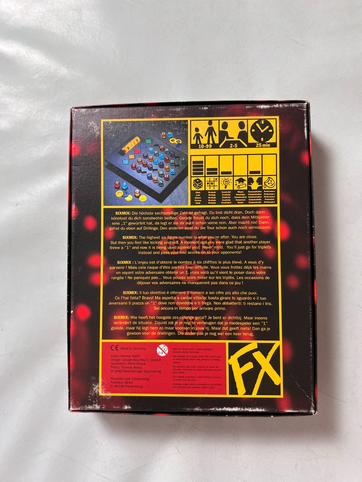 Sixmix FX Schmid Spiele Spiel Gesellschaftsspiel Würfel - Siehe Beschreibung - Ansicht 9