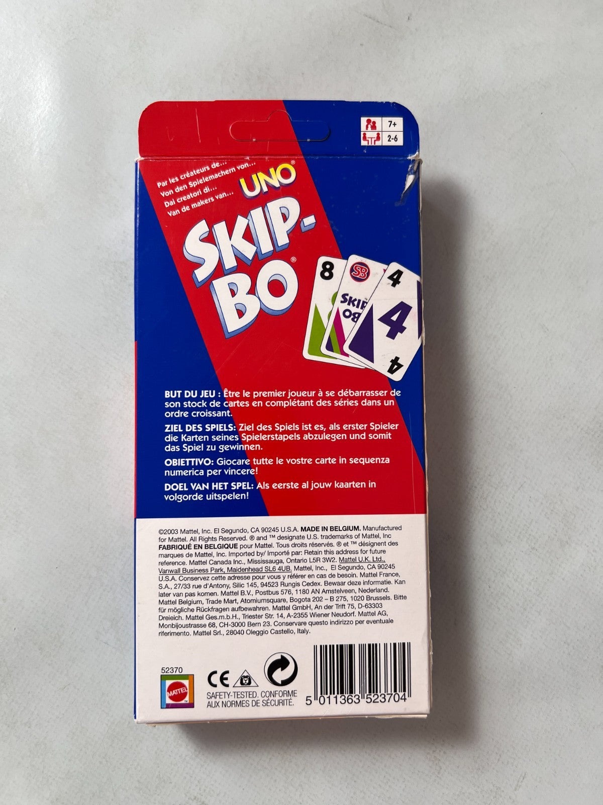 Skip Bo Kartenspiel Mattel blau rote Ausgabe 2003 - vollständig - Ansicht 10