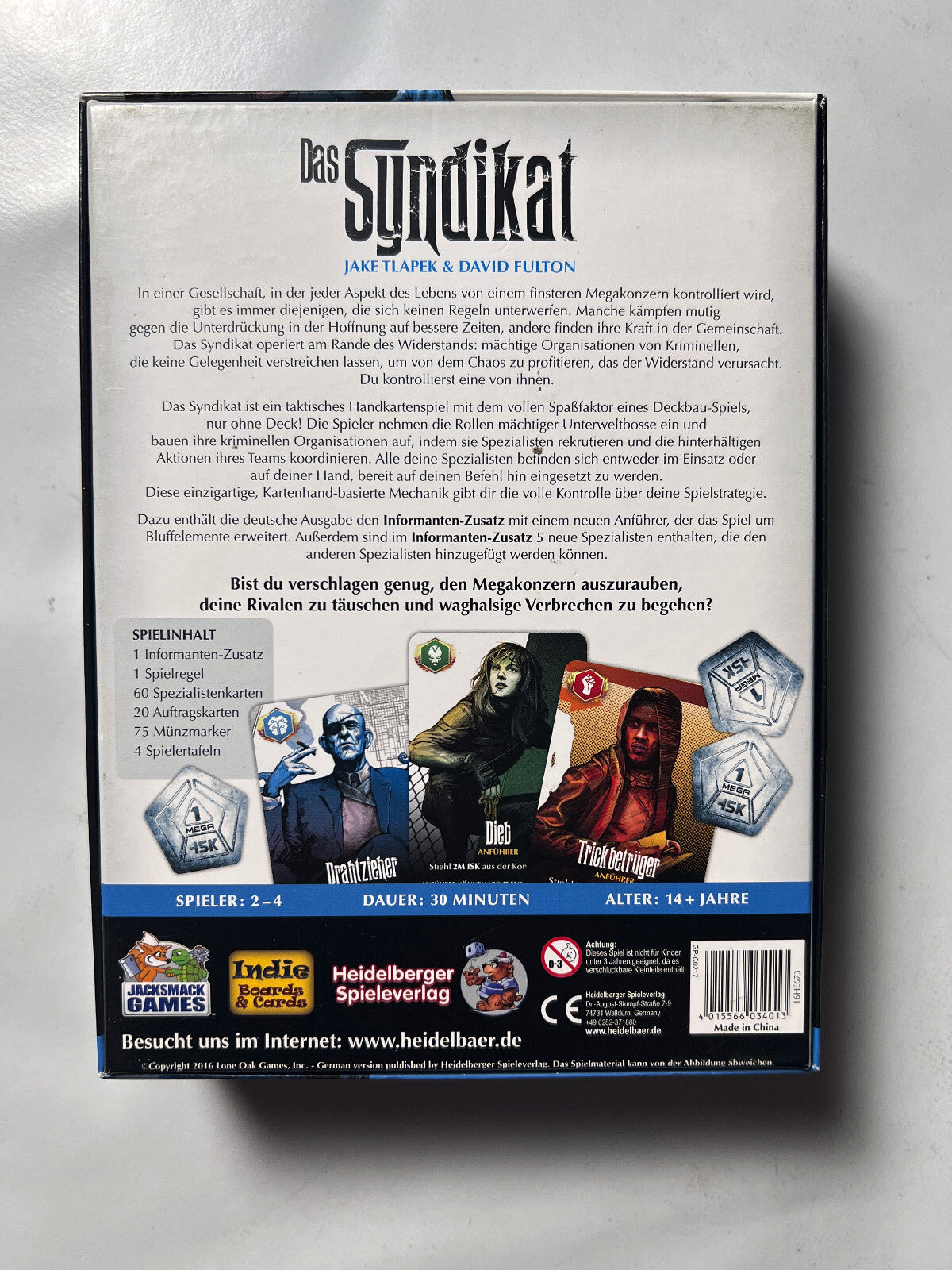 Spiel Das Syndikat Heidelberger Spieleverlag - Unbespielt - Ansicht 10