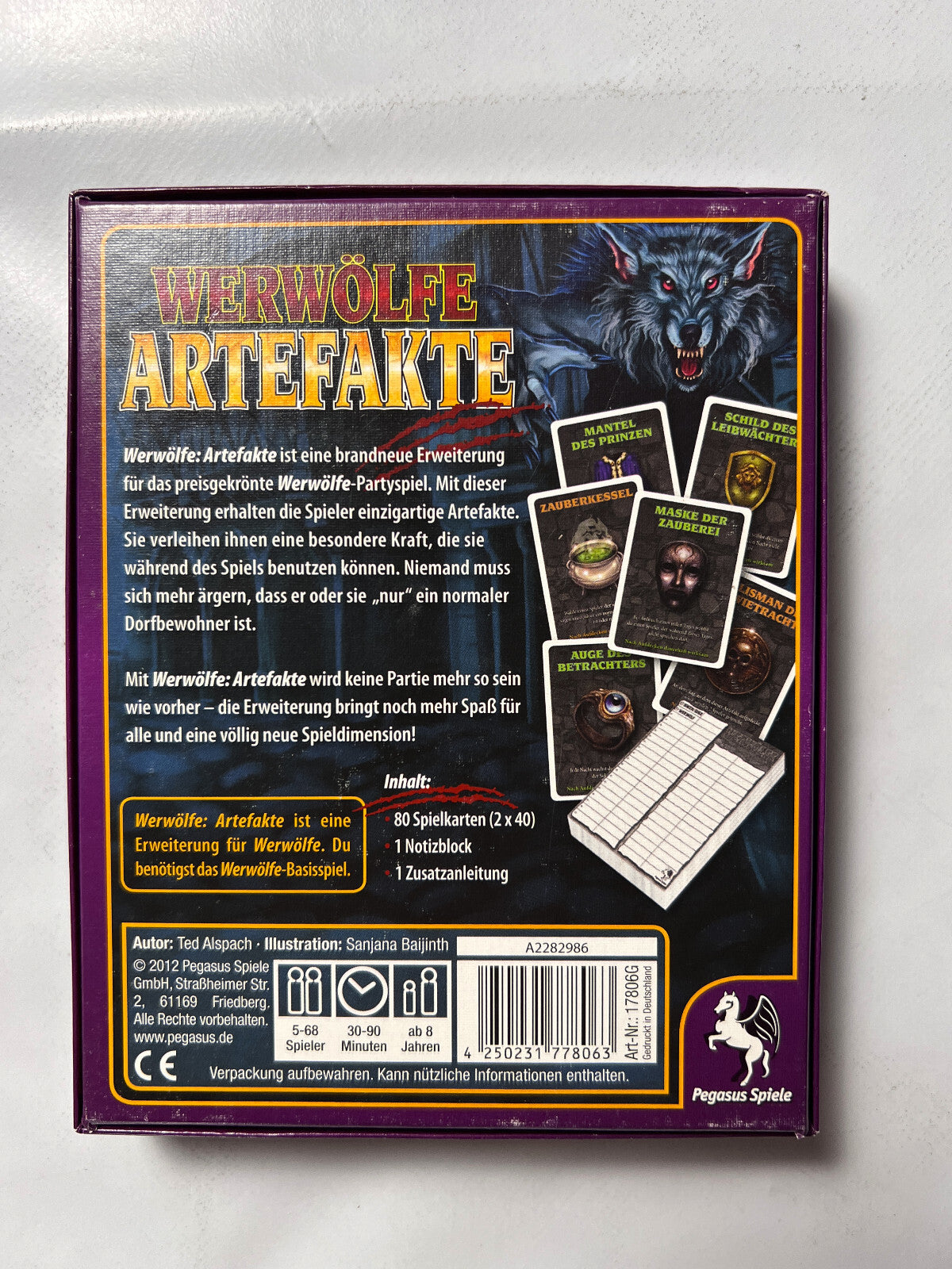 Werwölfe Artefakte Erweiterung Pegasus Spiele Kartenspiel - Vollständig - Ansicht 10