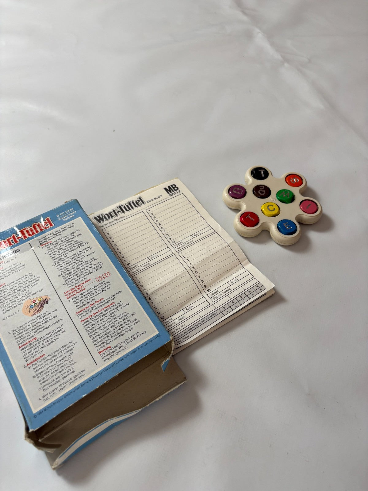 Wort Tüftel Parker Hasbro MB 1984 Reise Vollständig - Ansicht 12