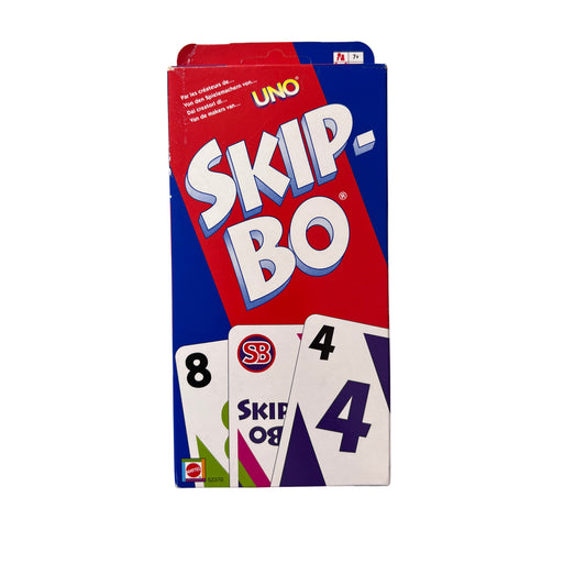 Skip Bo Kartenspiel Mattel blau rote Ausgabe 2003  - vollständig – Brettspielimperium