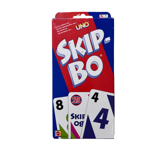 Skip Bo Kartenspiel Mattel blau rote Ausgabe 2003  - vollständig – Brettspielimperium