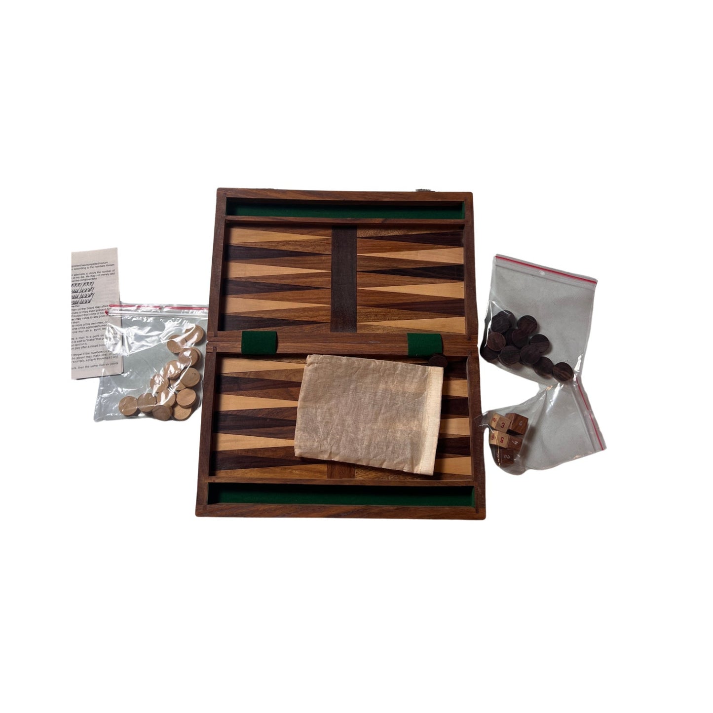 Backgammon Kofer Holz  25 x 16 cm geschlossen – Brettspielimperium