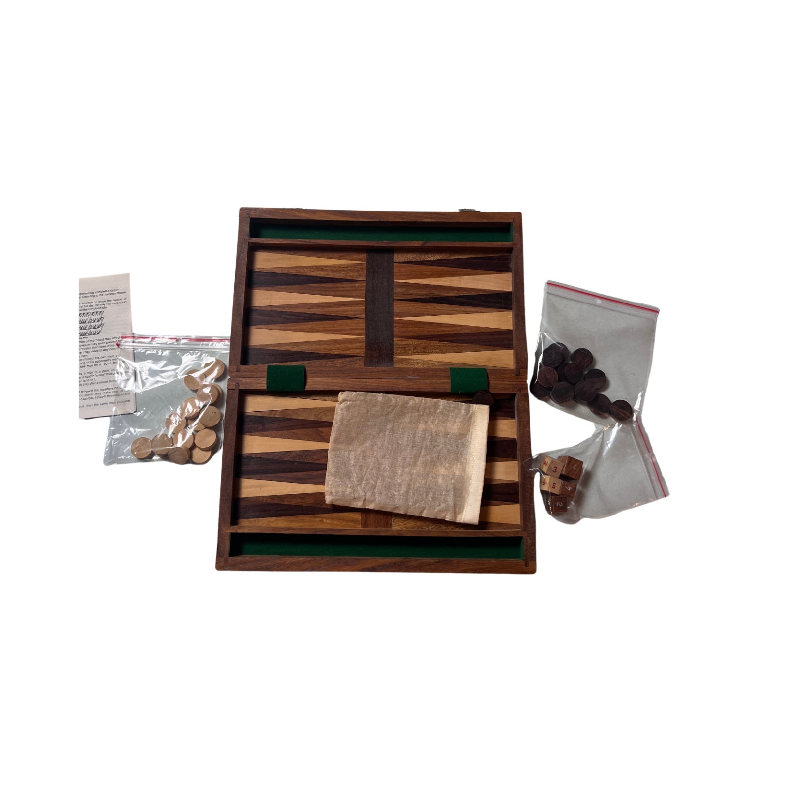 Backgammon Kofer Holz  25 x 16 cm geschlossen – Brettspielimperium