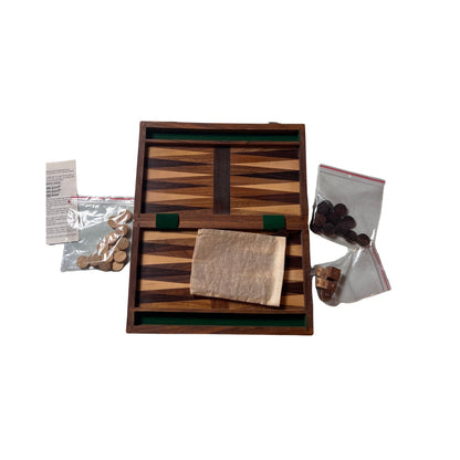 Backgammon Kofer Holz  25 x 16 cm geschlossen – Brettspielimperium