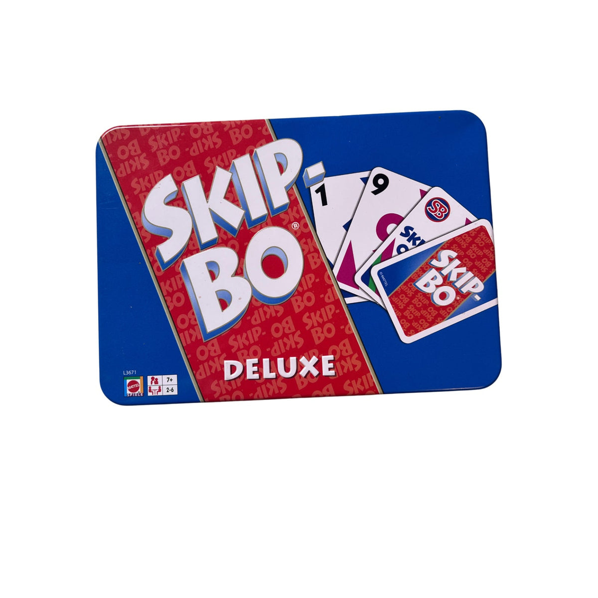 Skip Bo deluxe blau Metalldose Mattel 2006 Kartenspiel Spiel - Vollständig – Brettspielimperium