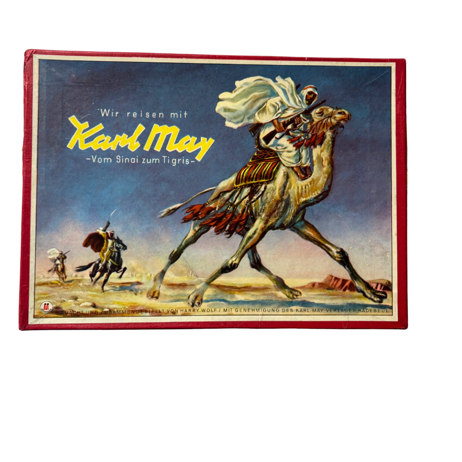 Vintage Wir reisen mit Karl May Vom Sinai zum Tigris Schmidt Spiele Holzfiguren – Brettspielimperium