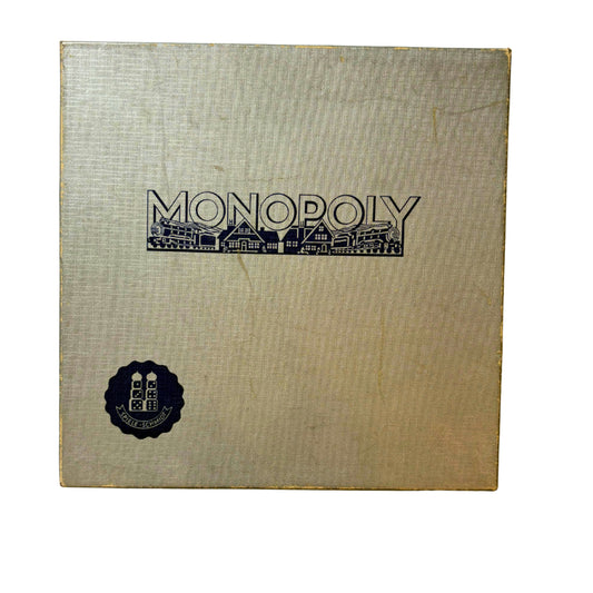 Monopoly Brettspiel Spiele Schmidt silber Vintage alt 60er Holz - Vollständig – Brettspielimperium