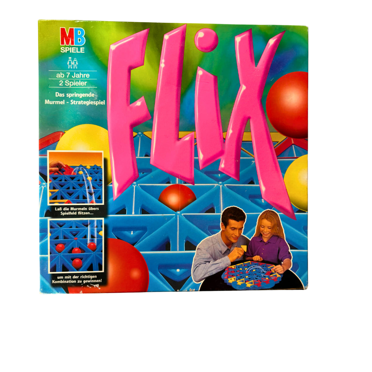 Flix das springende Murmel Strategiespiel MB Spiele - Vollständig – Brettspielimperium