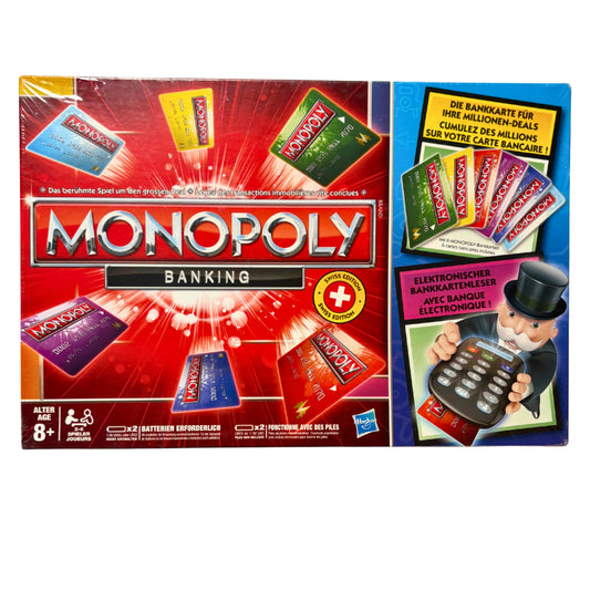 Monopoly Banking Rot Swiss Edition - Hasbro - NEU in Folie – Brettspielimperium