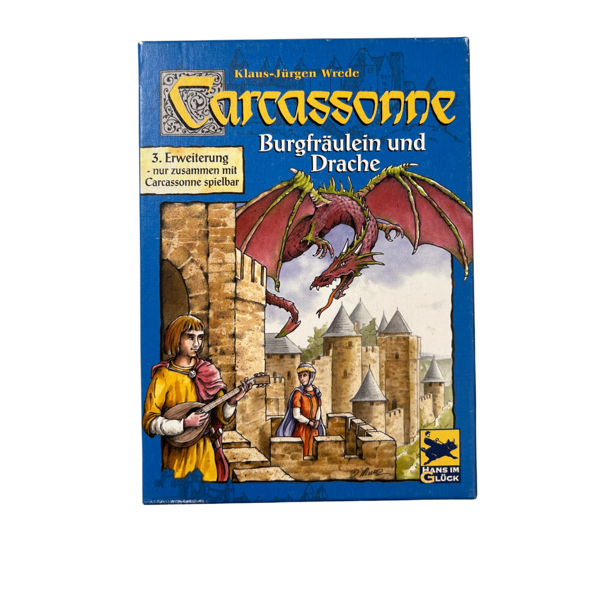 Carcassonne Burgfräulein und Drache 3. Erweiterung 2005 Spiel - Vollständig – Brettspielimperium