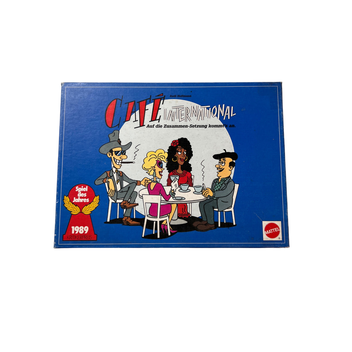 Café International - Brettspiel von Mattel - Vollständig Brett Karton Fleckig – Brettspielimperium