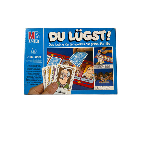 Du lügst! von MB Spiele Familienspiel Brettspiel Kartenspiel 1980 vollständig – Brettspielimperium