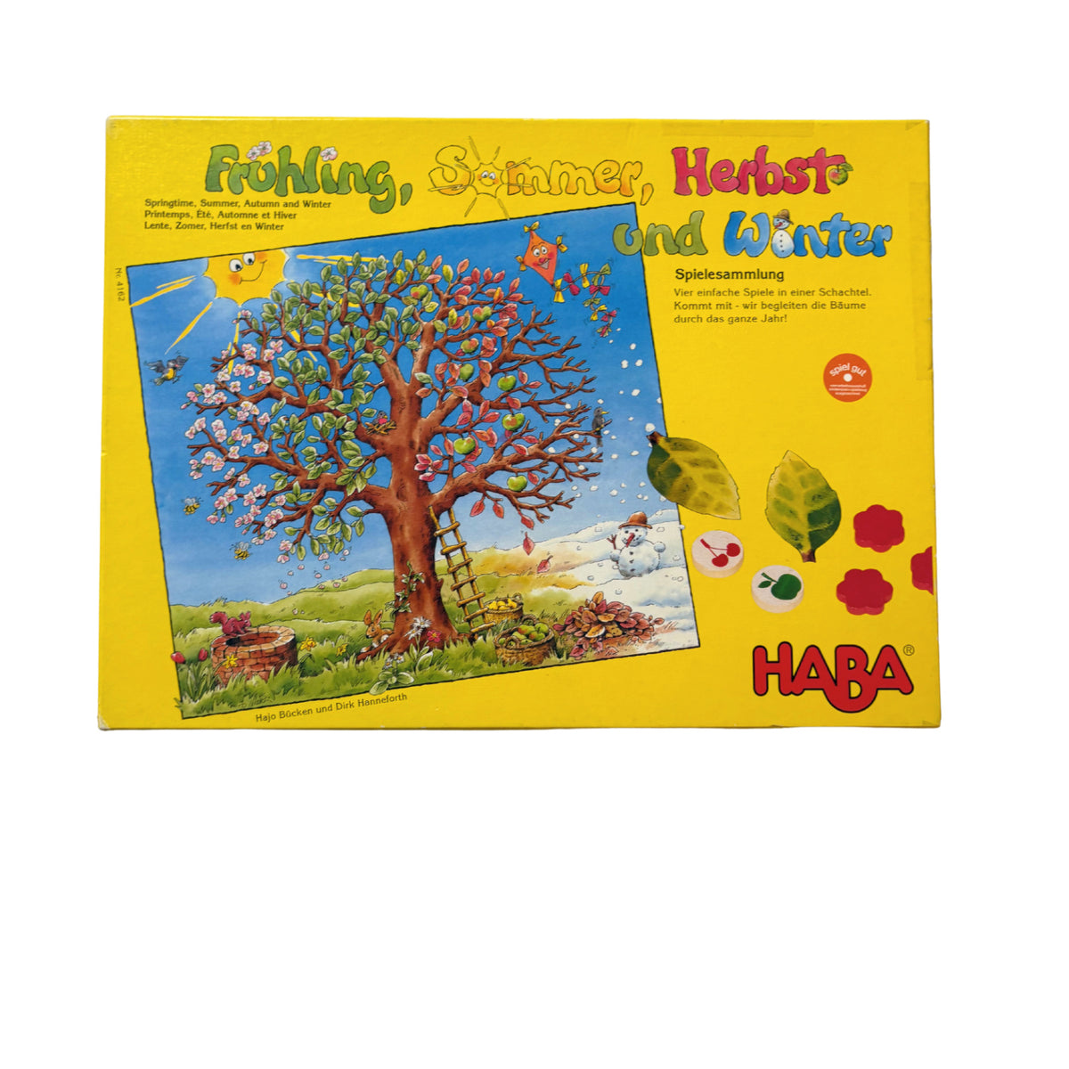 HABA 4162 Frühling Sommer Herbst und Winter Legespiel Bäume - Vollständig – Brettspielimperium