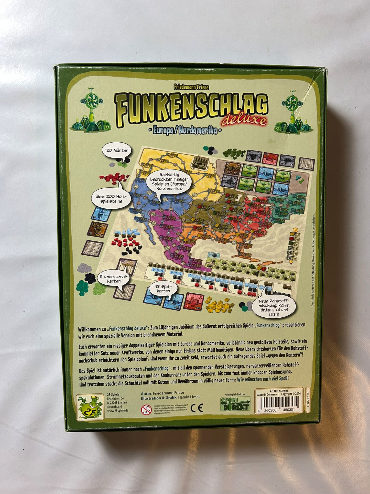 2F - Funkenschlag deluxe: Europa/Nordamerika -Brettspiel - Vollständig - Ansicht 10