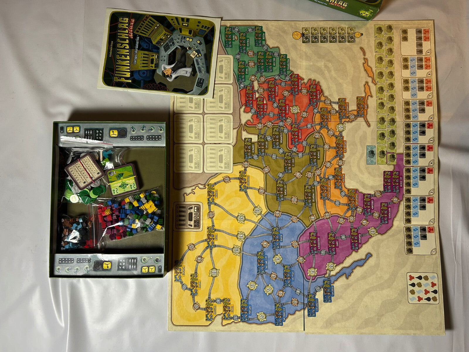 2F - Funkenschlag deluxe: Europa/Nordamerika -Brettspiel - Vollständig - Ansicht 6