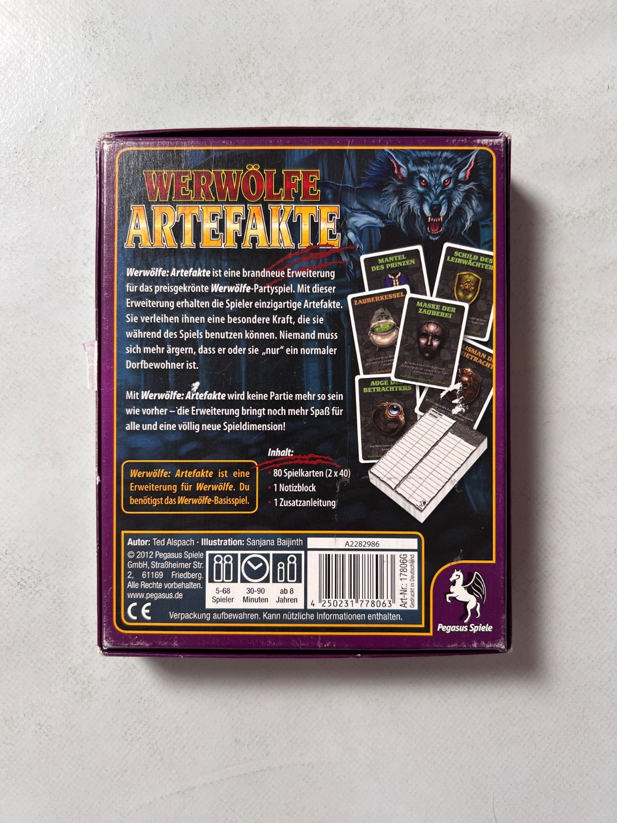 Werwölfe Artefakte Erweiterung Pegasus Spiele Kartenspiel  Vollständig - Ansicht 9