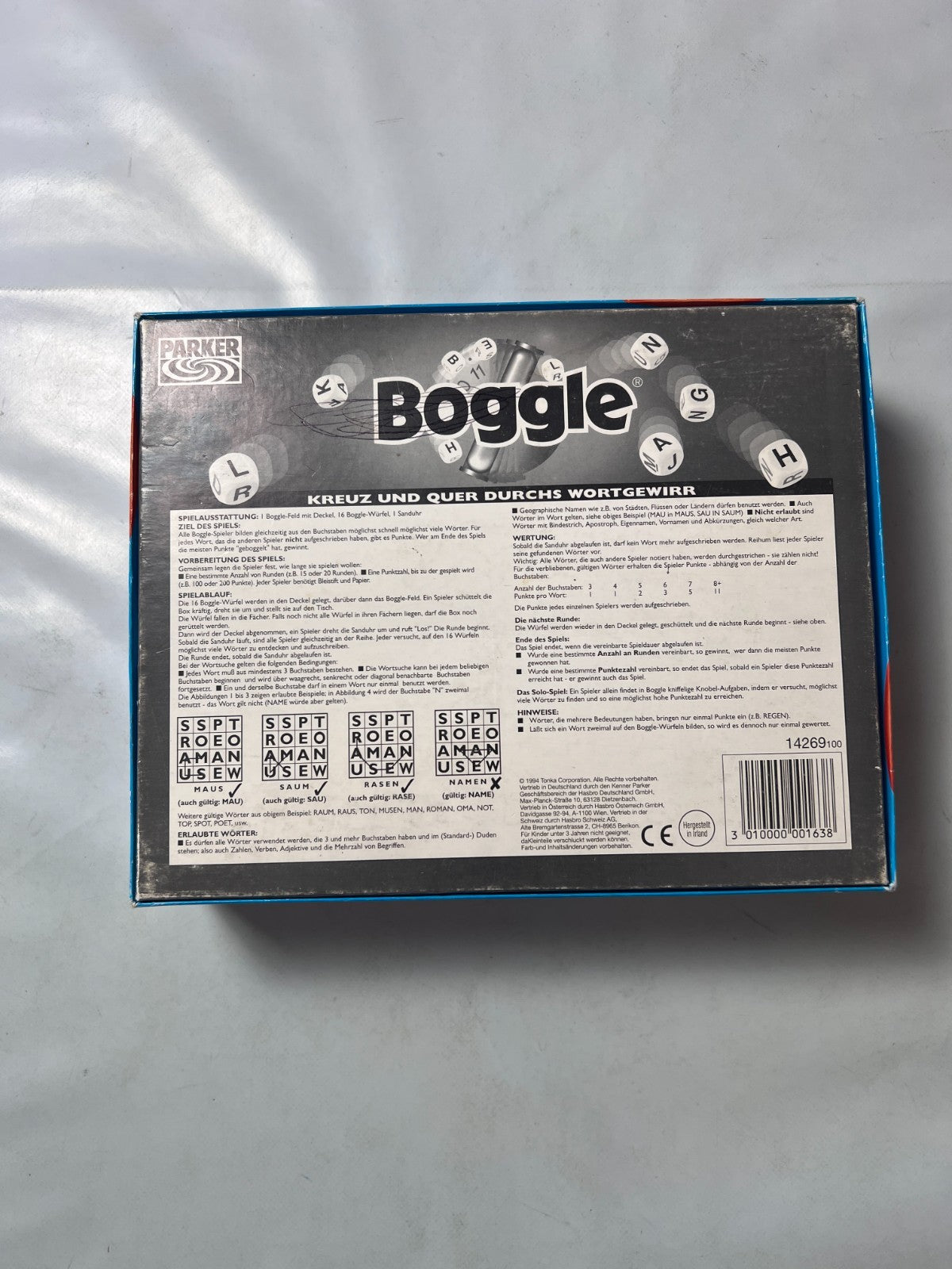 Boggle Kreuz und Quer durchs Wort Gewirr  PARKER  Deutsche 1994  Vollständig - Ansicht 9