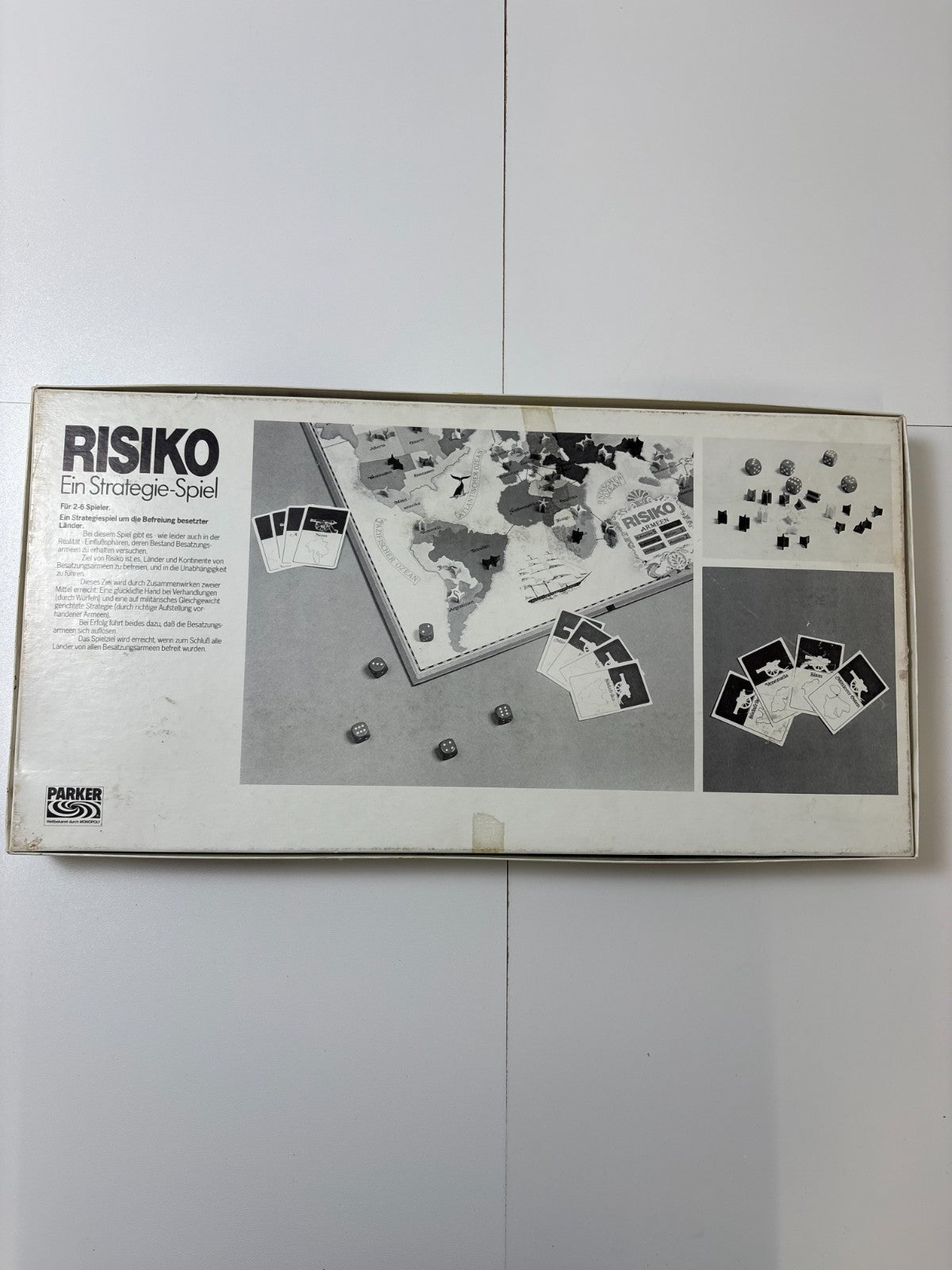 Risiko - Strategiespiel weiß Parker 1982 - Vollständig - Ansicht 14