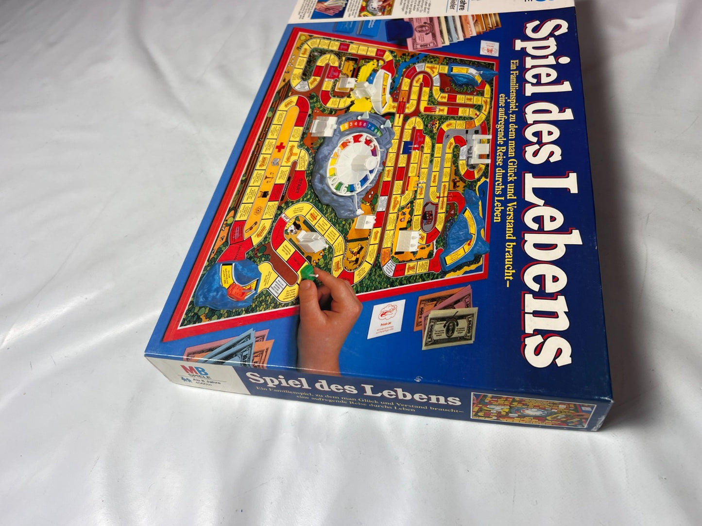 Spiel des Lebens MB 1984 Spiel blaue Ausgabe Brettspiel 2 Fahnen Vollständig - Ansicht 13