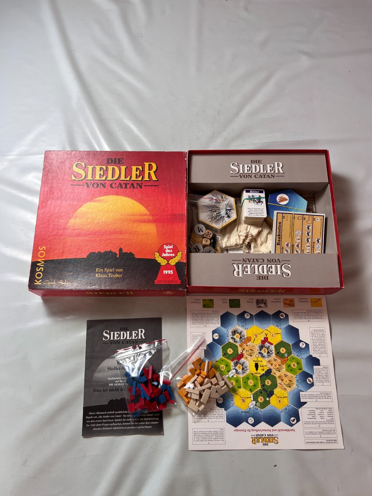 Brettspiel Die Siedler von Catan - Kosmos 1995 - Holz - vollständig - Ansicht 2