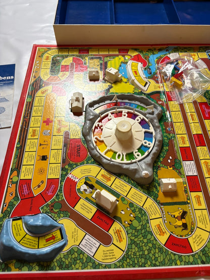Spiel des Lebens MB 1984 Spiel blaue Ausgabe Brettspiel 2 Fahnen Vollständig - Ansicht 9