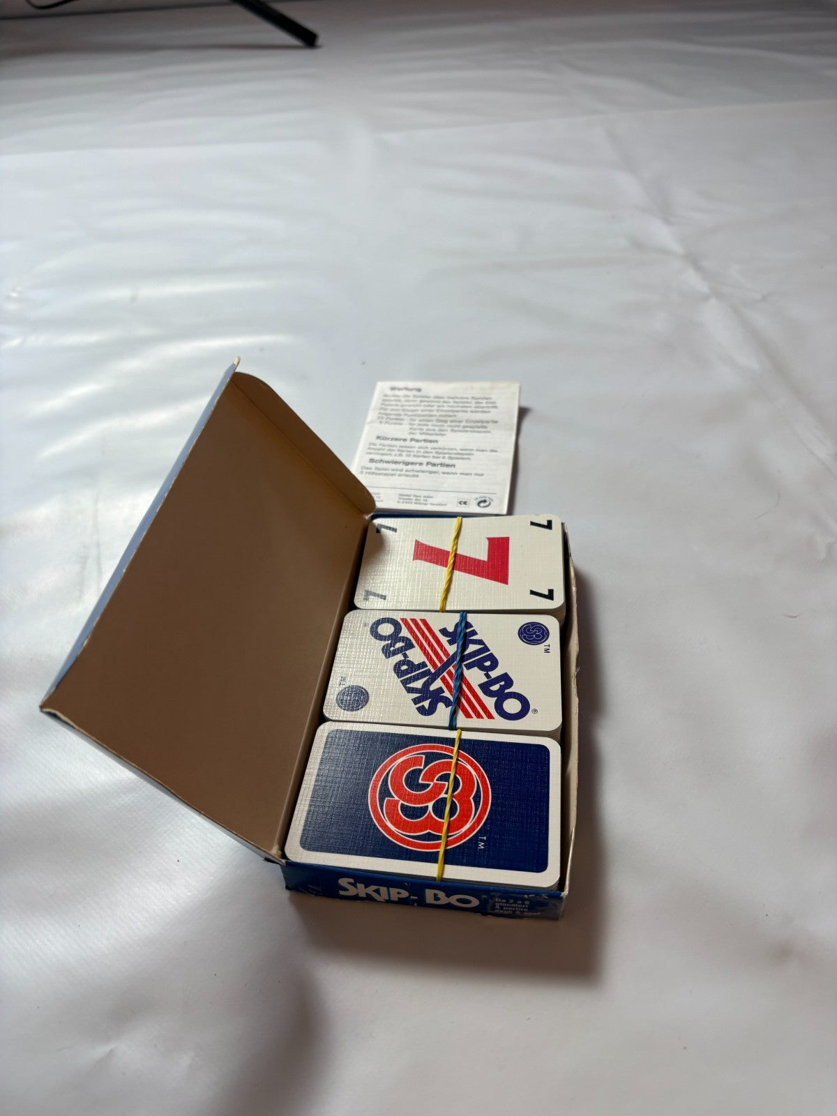 Skip Bo Kartenspiel Mattel blau rote Ausgabe 1992  - vollständig - Ansicht 7