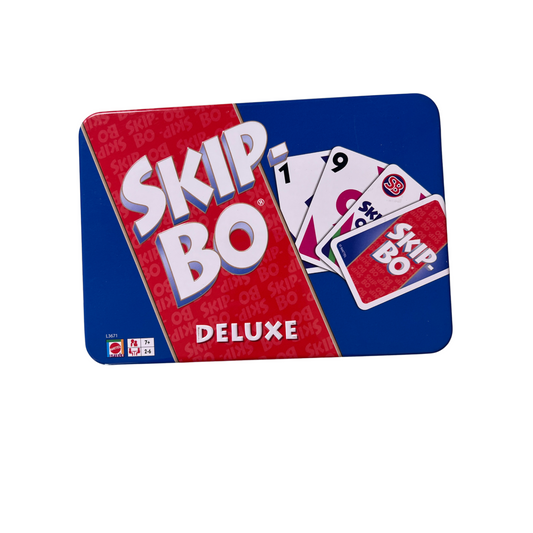 Skip Bo deluxe blau Metalldose Mattel 2006 Kartenspiel Spiel - Vollständig - Ansicht 1